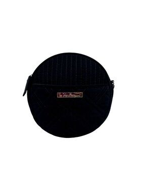 Vera Bradley Black Quilted Round Crossbody Bag